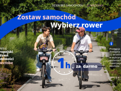 Darmowa godzina jazdy rowerami ŻRM – 22 września obchodzimy Dzień bez Samochodu